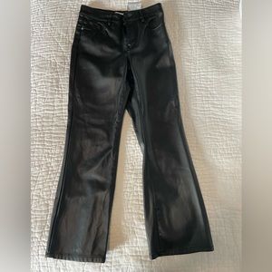 Zara faux leather in black size 4